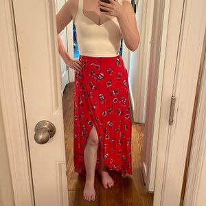 Express floral maxi skirt